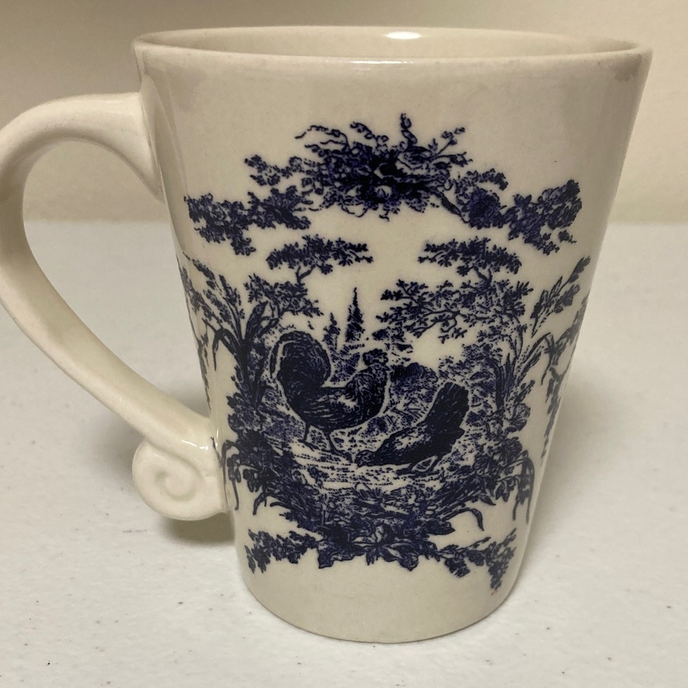 California Pantry Country Kitchen Rooster Toile Ceramic Mug